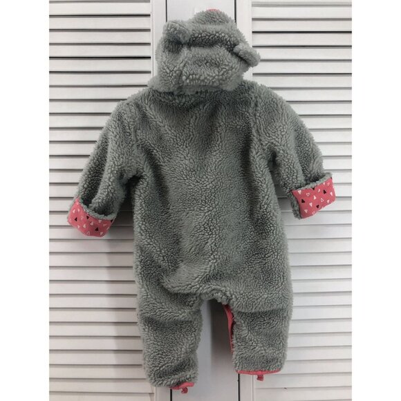 Giggle Moon Size 6M Grey & Pink Sherpa Snow Suit - Picture 3 of 6